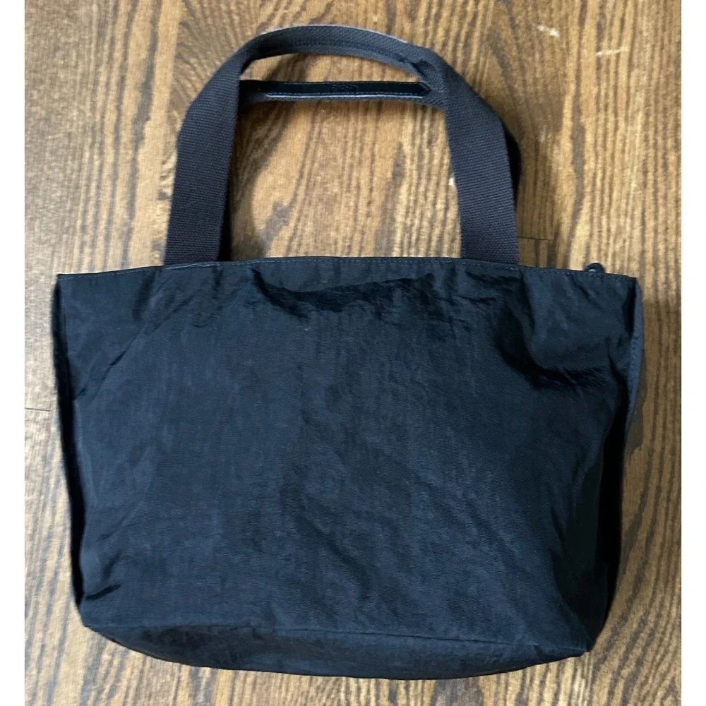 Kipling Jerimiah Tote Bag Black Nylon Zip Closure Travel Purse Medium